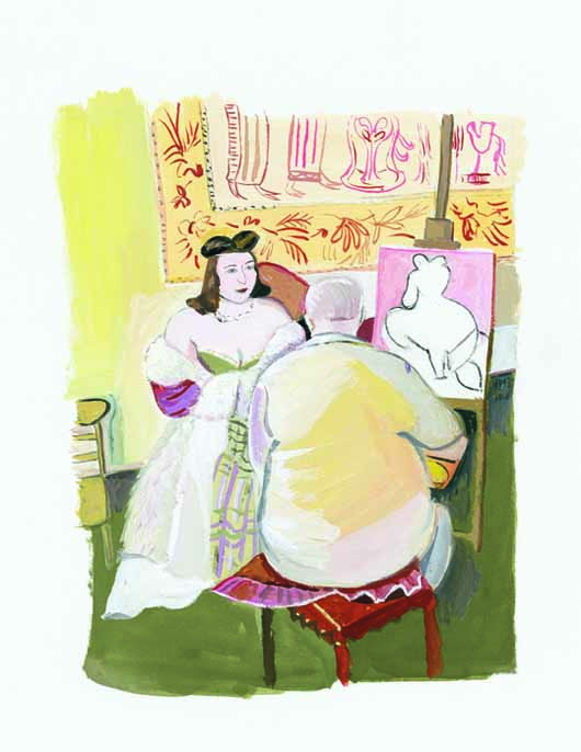 Maira Kalman, 'Matisse in Nice,' 2004-2005, gouache on paper. Image courtesy of the artist.